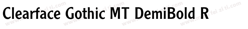 Clearface Gothic MT DemiBold Regula字体转换